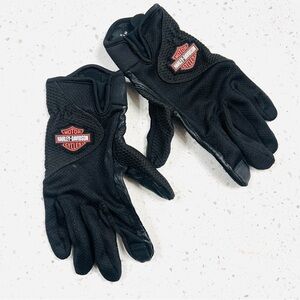 Harley-Davidson Black Riding Gloves, Women’s Small